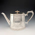 Circa 1900 British antique silver plate drum-shaped teapot